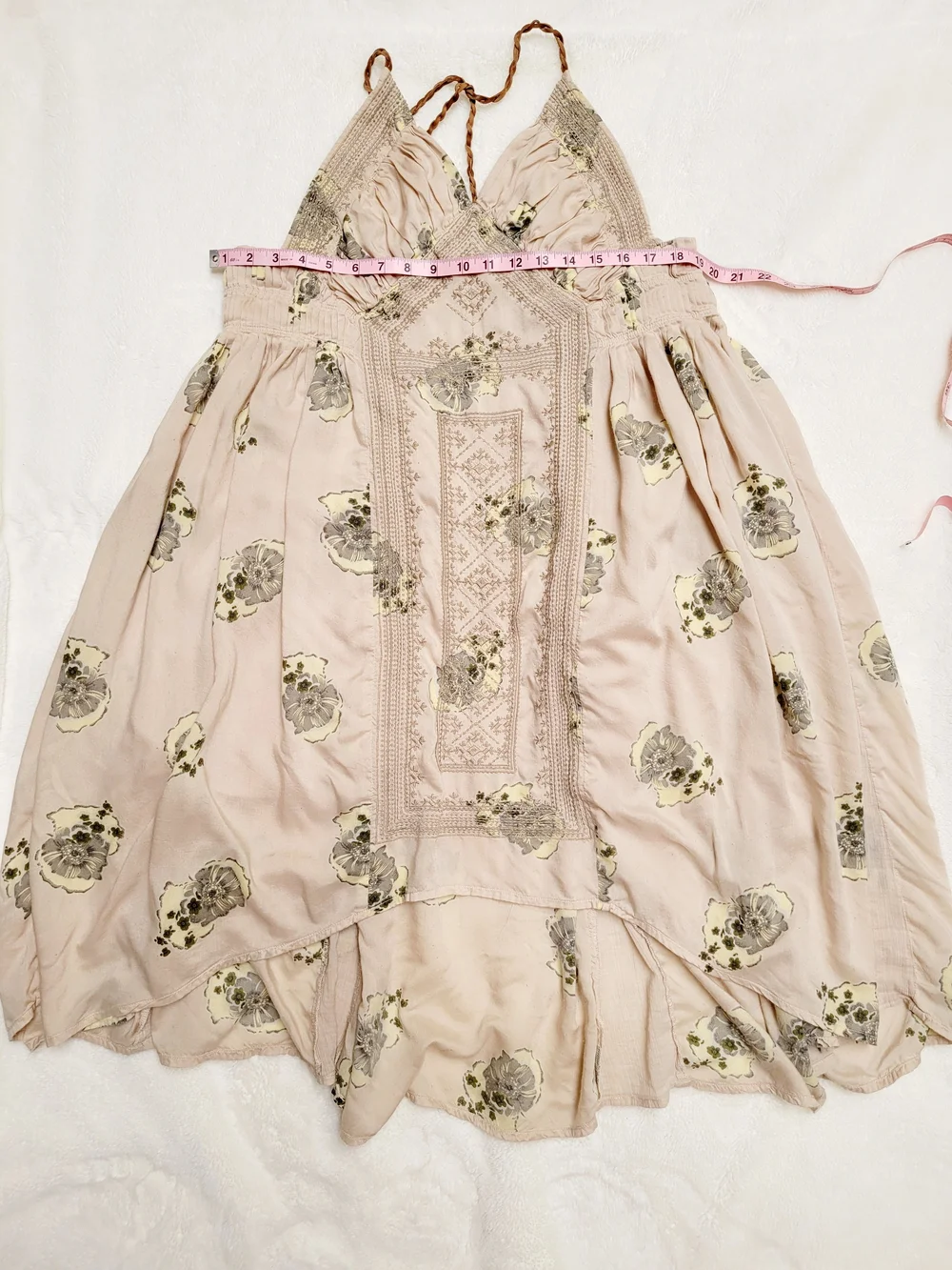 Free People Beige Floral Backless Dress - Picture 5 of 6